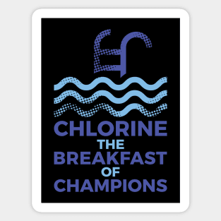 Breakfast of champions funny swimming design Sticker